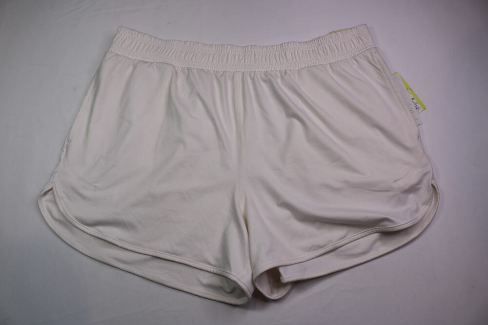 All in Motion High Rise Shorts NWT Cream White Athletic Running Pockets Women XL